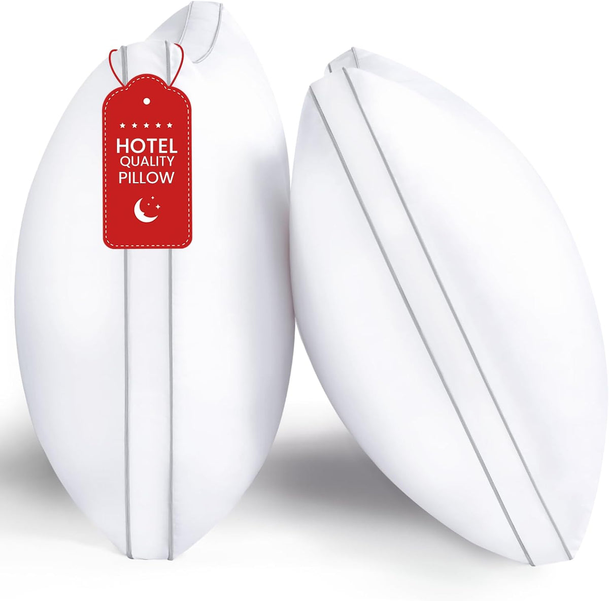 ROUMEA Pillows Queen Size Set of 2, Gusseted Bed Pillows for Sleeping 2 Pack,...