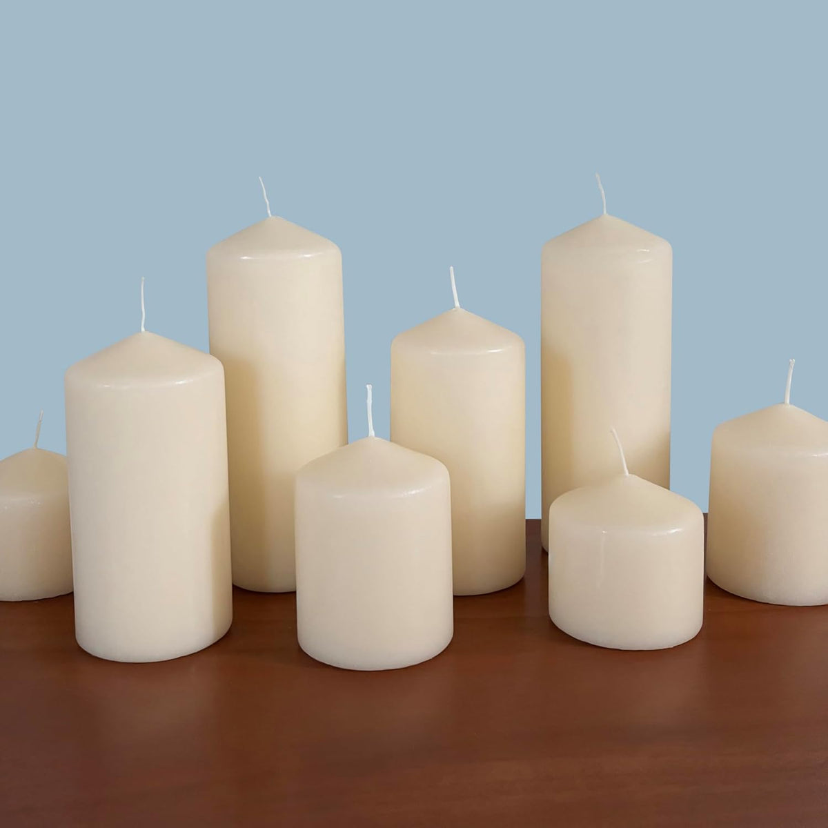 Stonebriar Unscented Pillar Candles – 65 Hour Burn Time, Long-Lasting Wax Can...