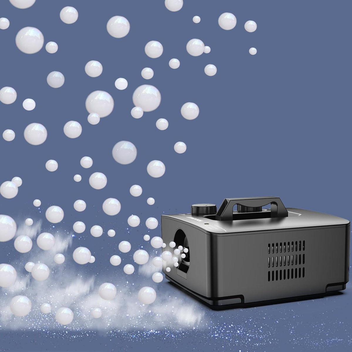 Wisdomlit Fog Bubble Machine, 2-in-1 No-Spill Smoke Bubble Machine