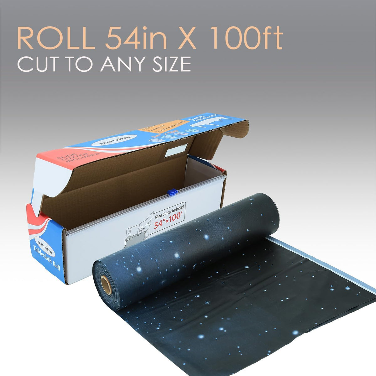 Disposable Tablecloth Roll 54" x 100' with Built-in Cutter Box – Hea...
