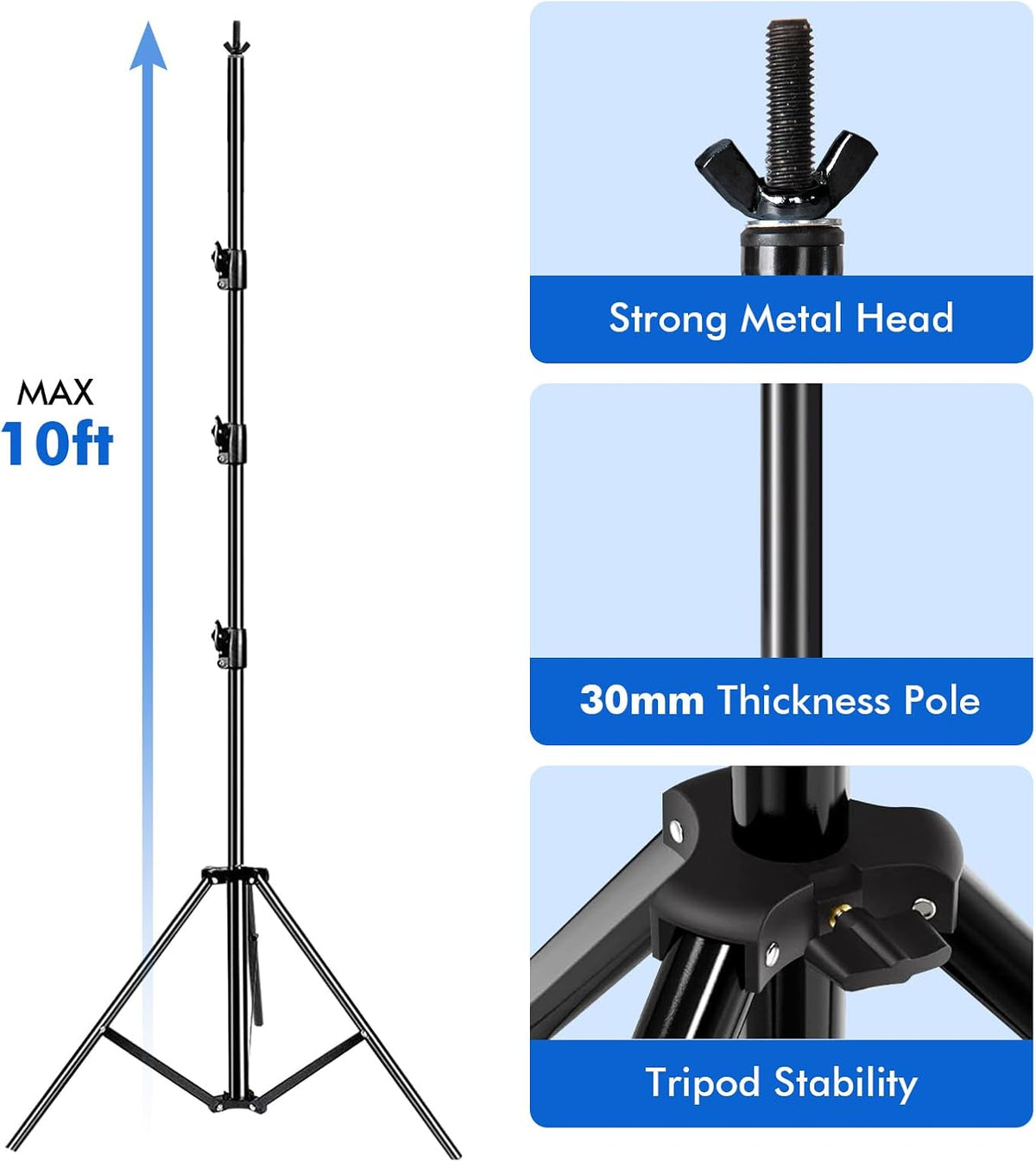 SLOW DOLPHIN Photo Video Studio 30ft (Wide) x 10ft (Tall), Degree Crossbar Ro...