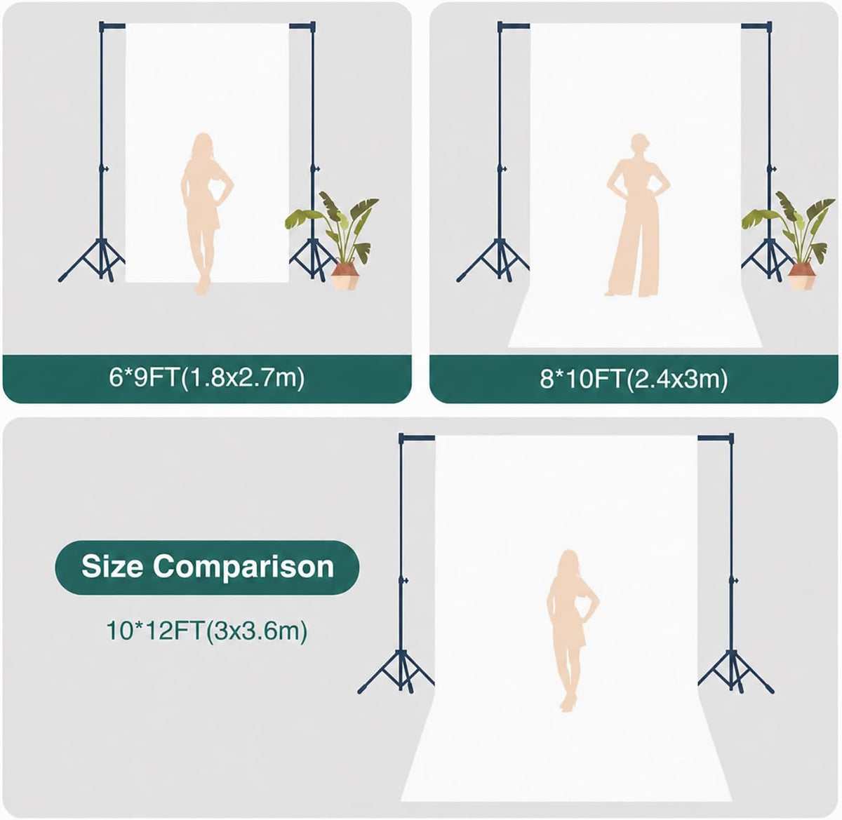 Kate White Photography Backdrop Solid White Photo Background for Portrait