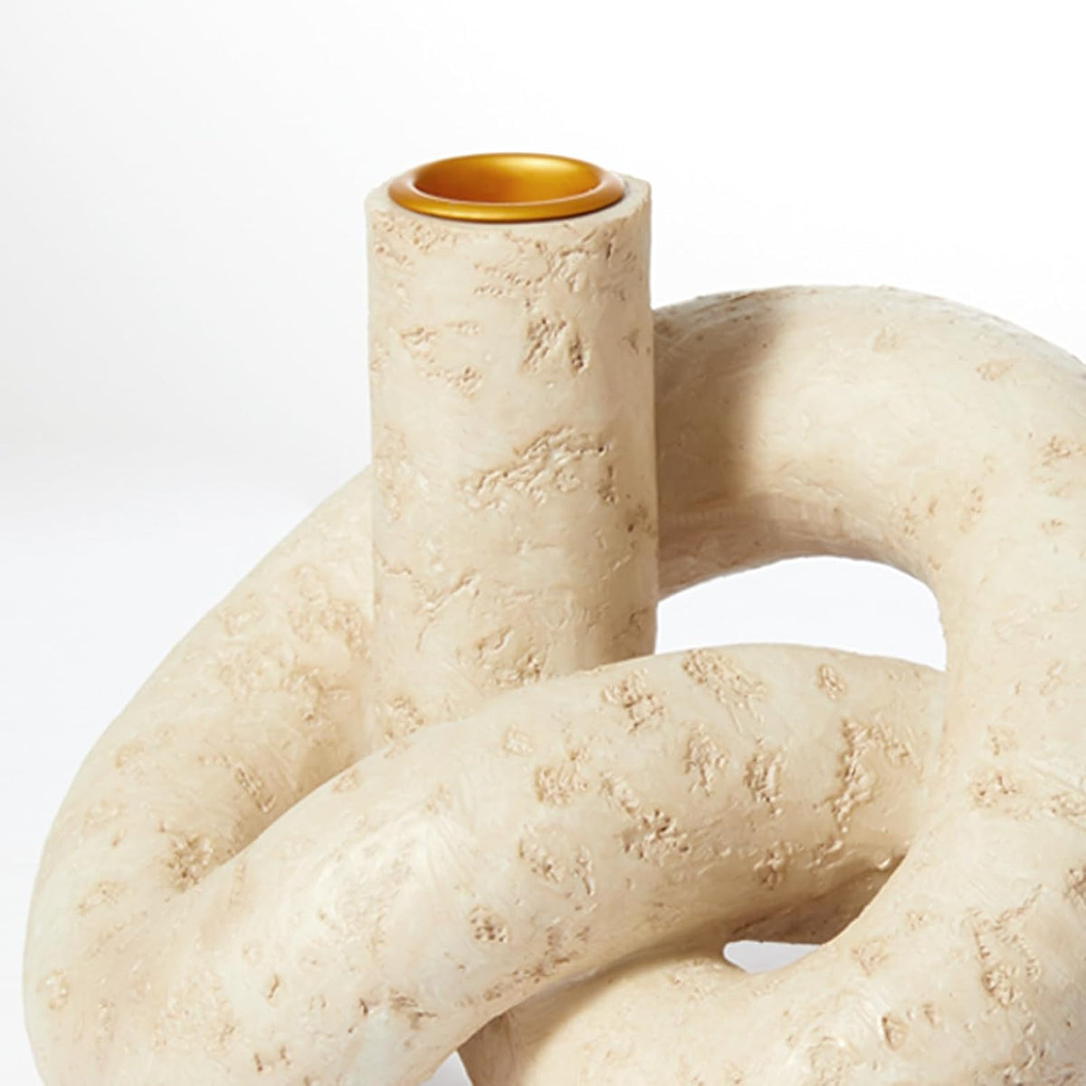 DN DECONATION Knot Shaped Taper Candle Holders, Boho Candlestick Holders