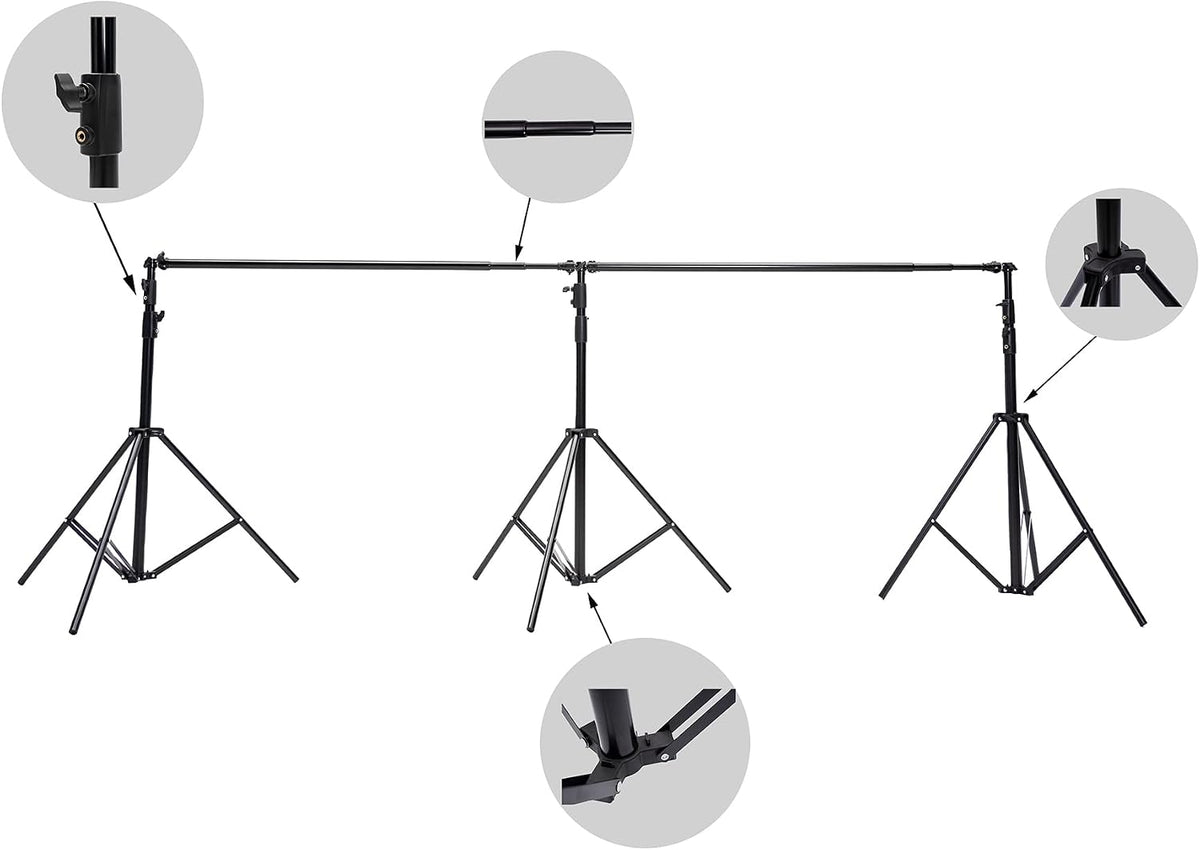 Kate 10x20ft (3x6m) Photography Backdrop Frame Stand for Room Set Adjustable ...