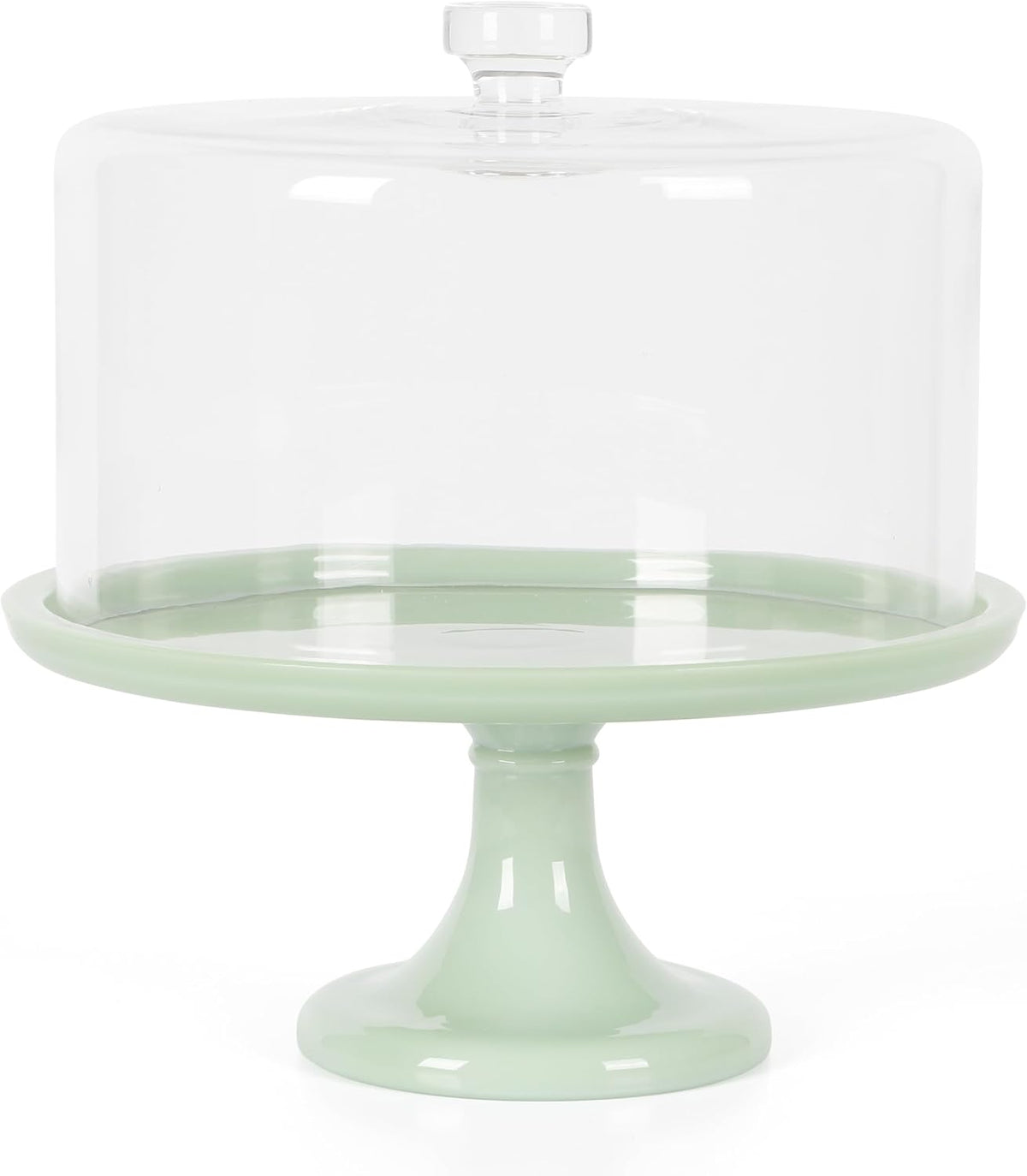 Martha Stewart Highbrook 10-Inch Jadeite Cake Stand with Glass Dome – Vintage...