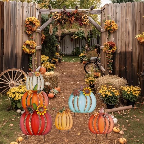 hogardeck Fall Decorations for Home Outdoor, 2 PCS 34" Decorative Garden...