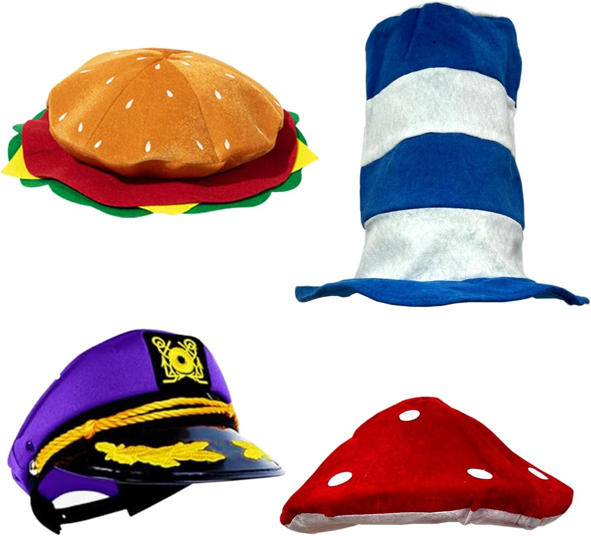 12 Assorted Funny Hats Crazy Party Hat Photo Booth Props for Adult