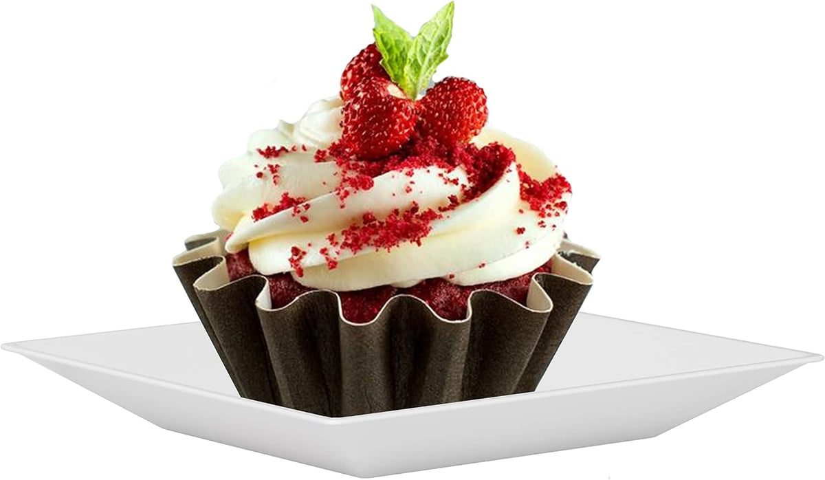 Exquisite Mini Disposable Appetizer Plates - 1200 Pack 2.95" x 2.95"...