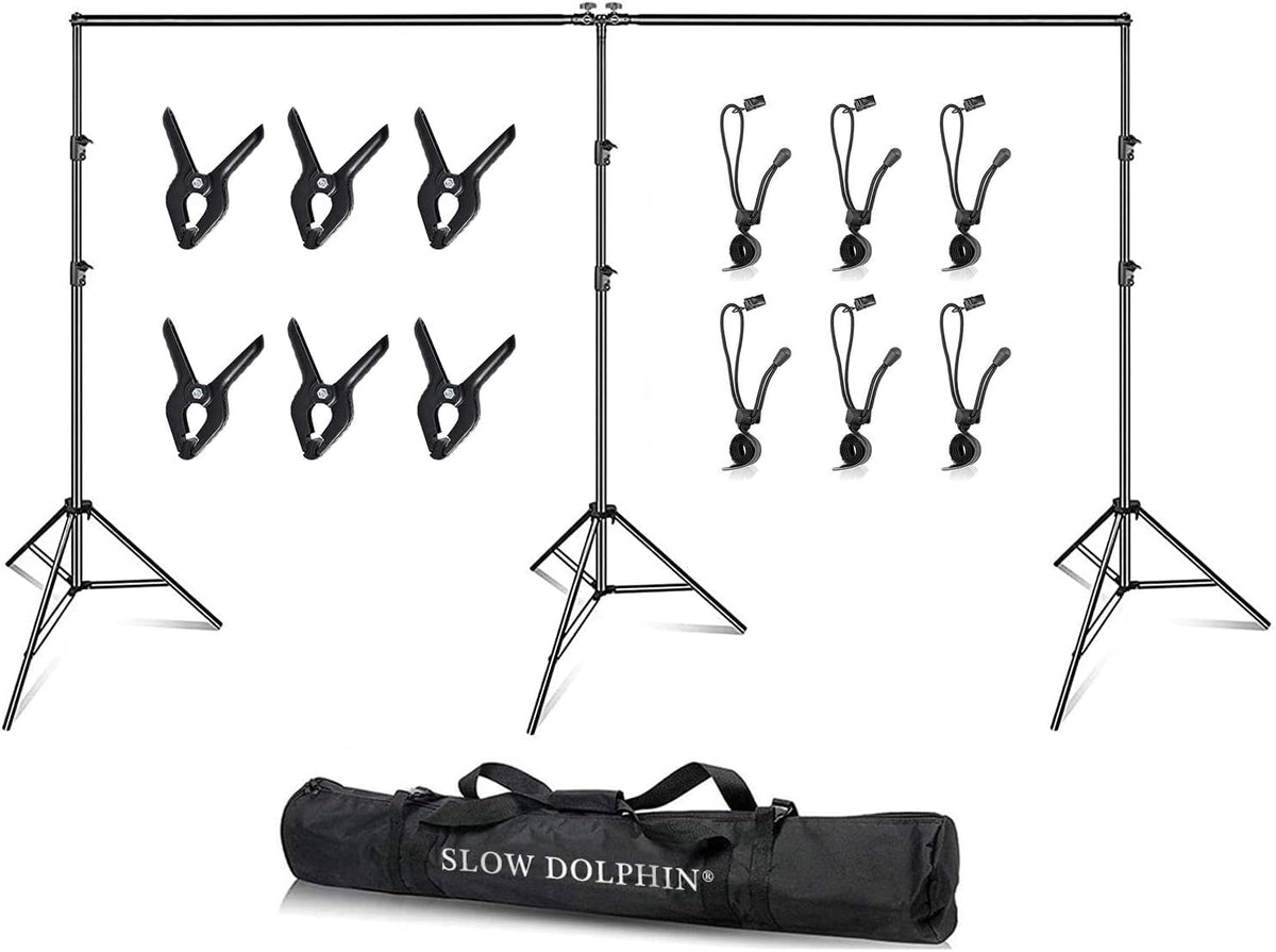 SLOW DOLPHIN Photo Video Studio 20ft (Wide) x 10ft (Tall) Heavy Duty Adjustab...