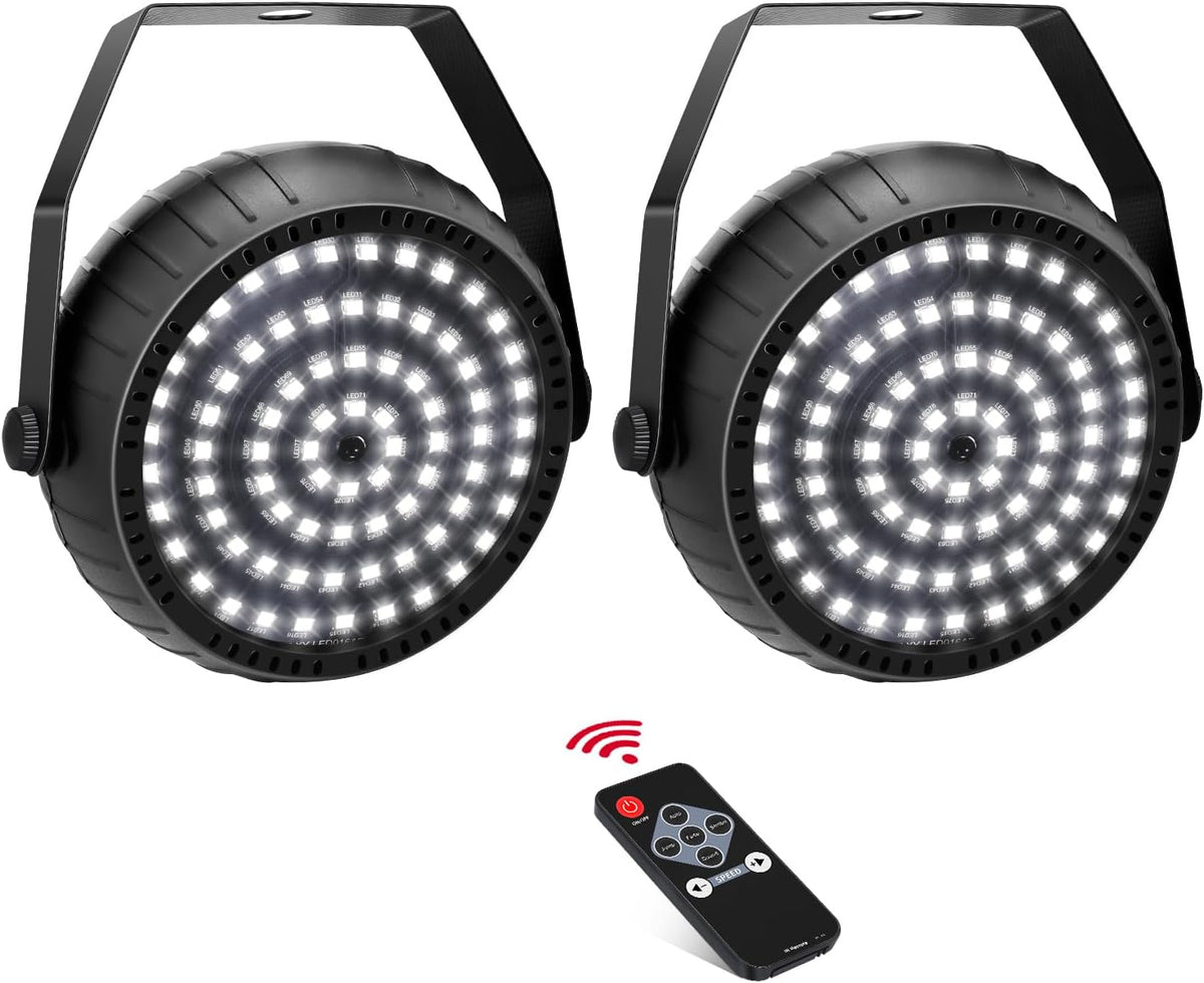 Telbum White Strobe Lights Halloween Super Bright 78 LEDs Strobe Light for Pa...