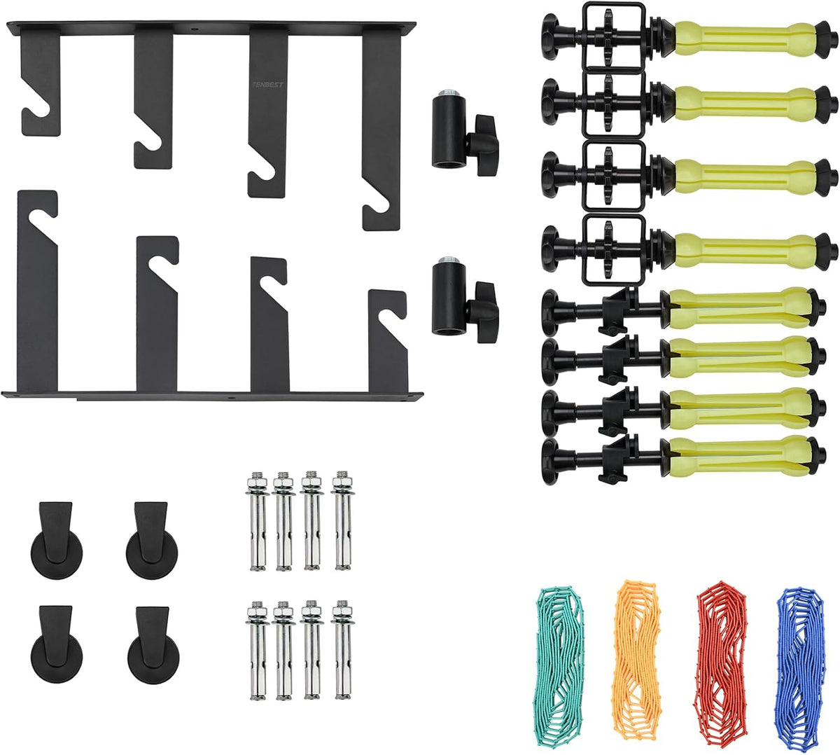 Photography Backdrop Roller Support System, 4 Rollers, Wall/Celing/Light Stan...
