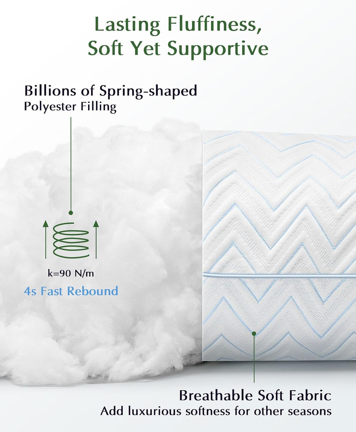 DIORIS Pillows Queen Size Set of 2, Hotel Bed Pillows for Sleeping