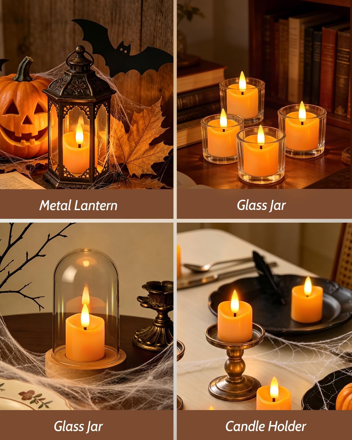 12 Pack Small Rechargeable Flameless Candles with Remote Timer