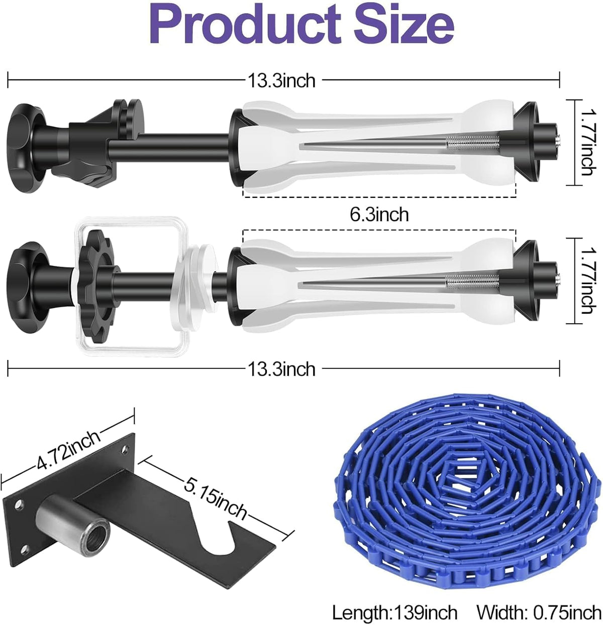 EMART Photography Backdrop Wall Mount Single Roller Support System
