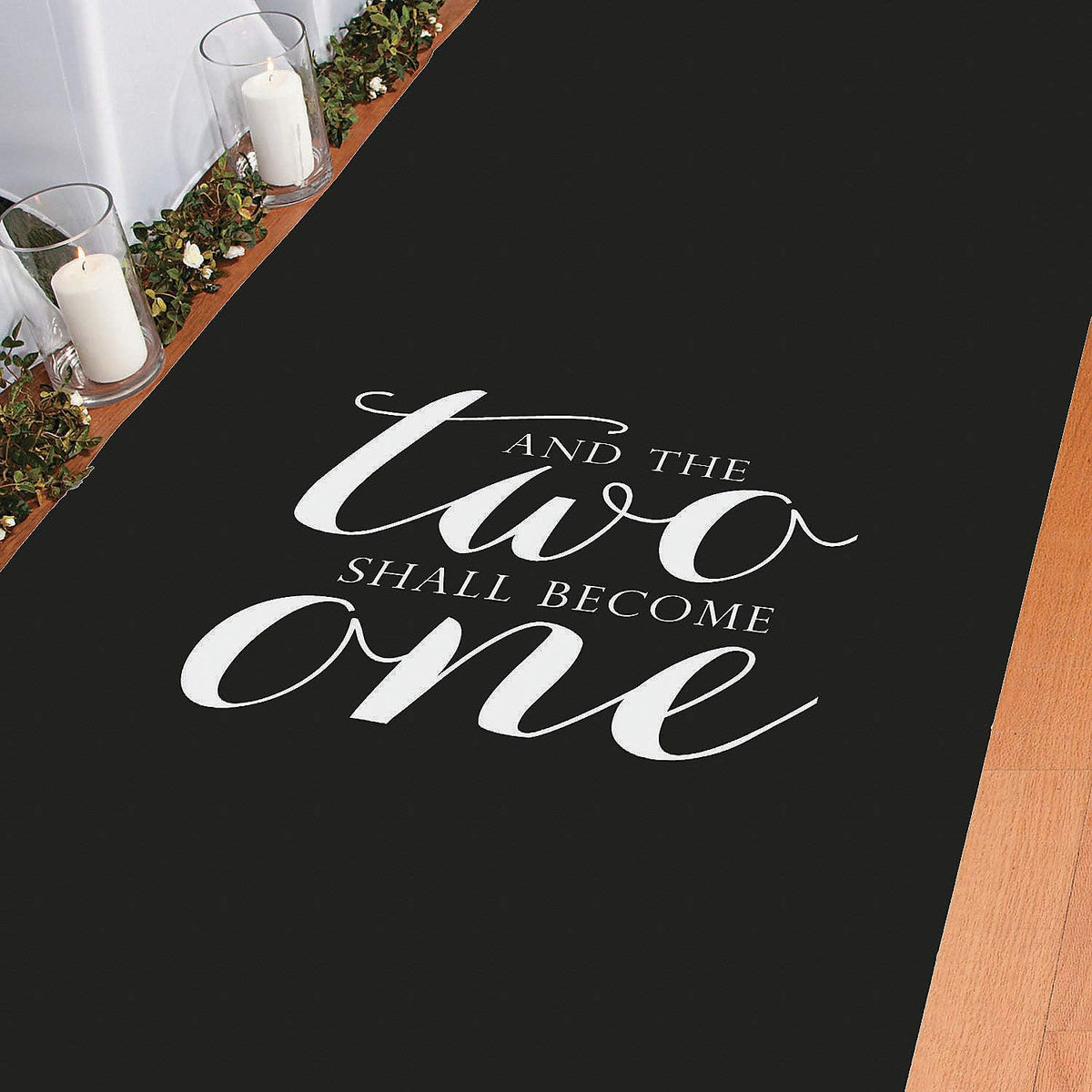 Fun Express Black Wedding Aisle Runner