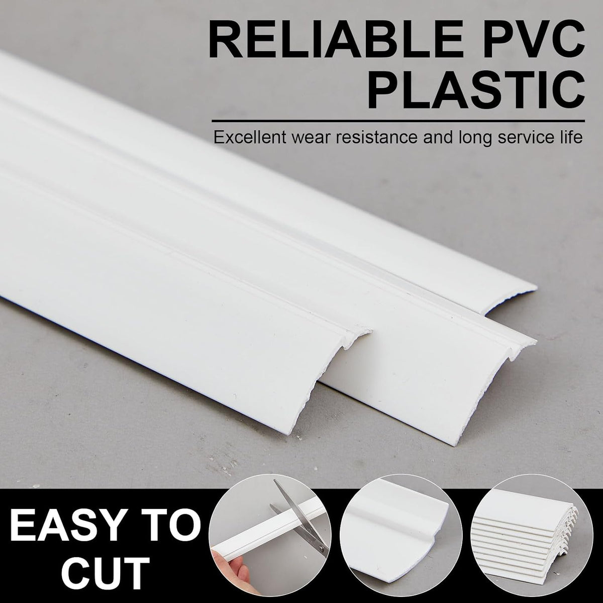 10 Pack Vinyl Snap in Window Glazing Bead, White
