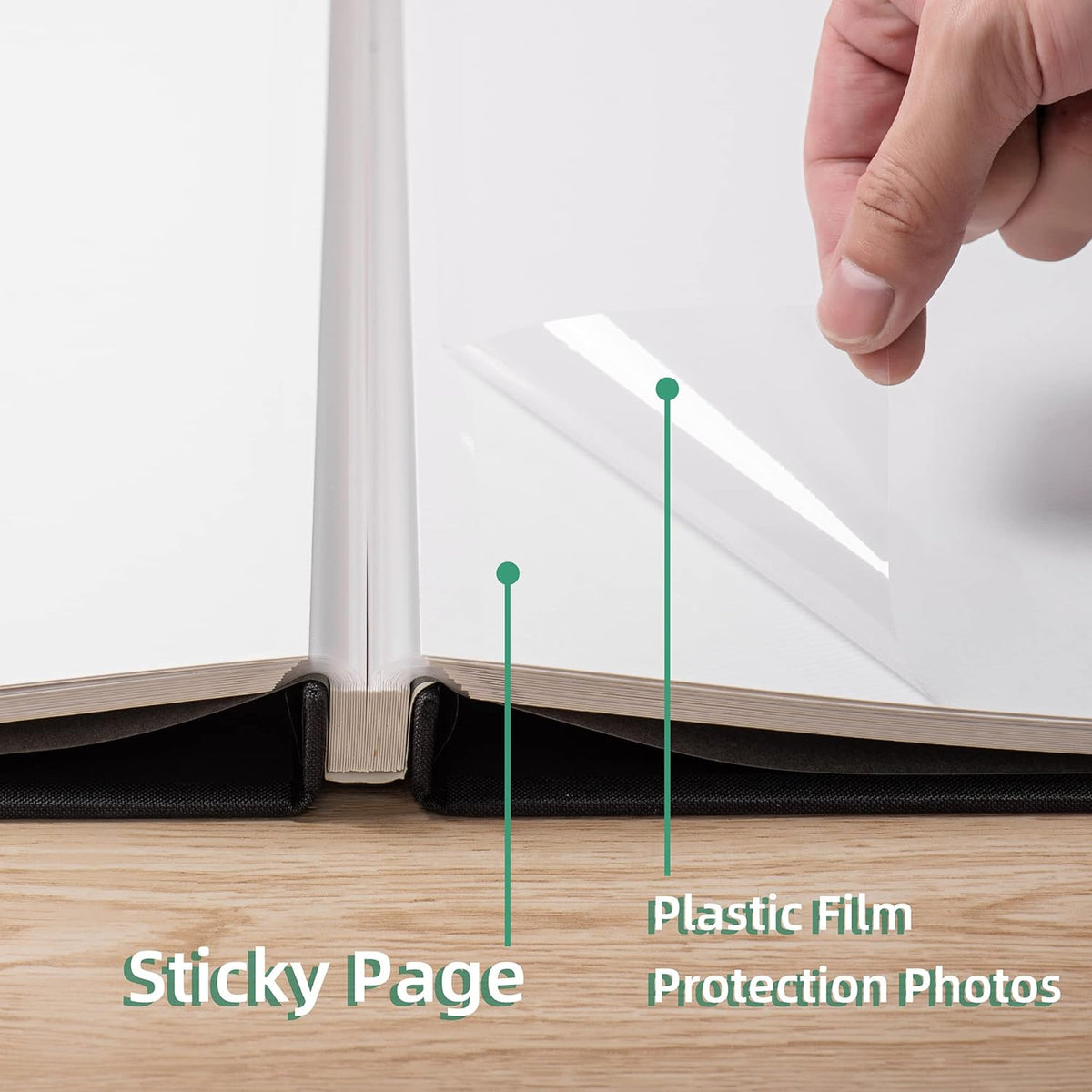 Large Photo Album Self Adhesive Scrapbook Album for 4×6 5×7 8×10 Pictures DIY...