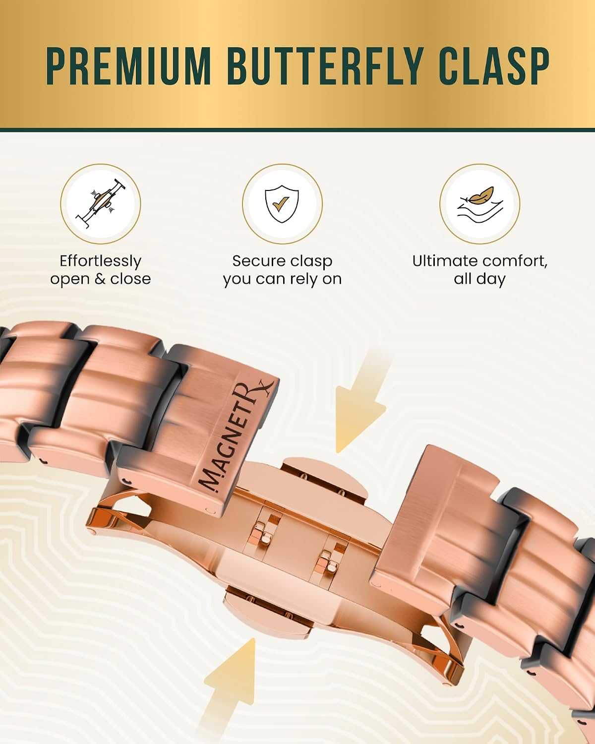 MagnetRX® EllipseMAX 5X Strength Magnetic Copper Bracelet for Men