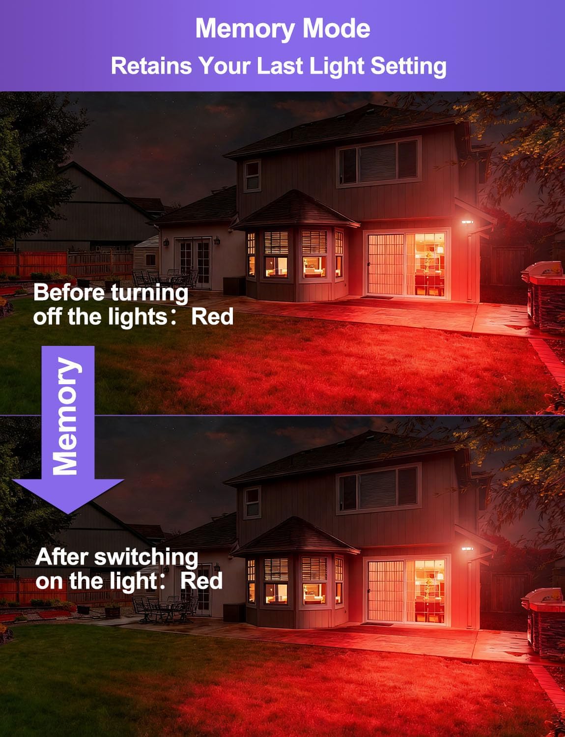 HEKEE RGB Led Flood Light 50W, Outdoor Color Changing DIY Customized Strobe M...