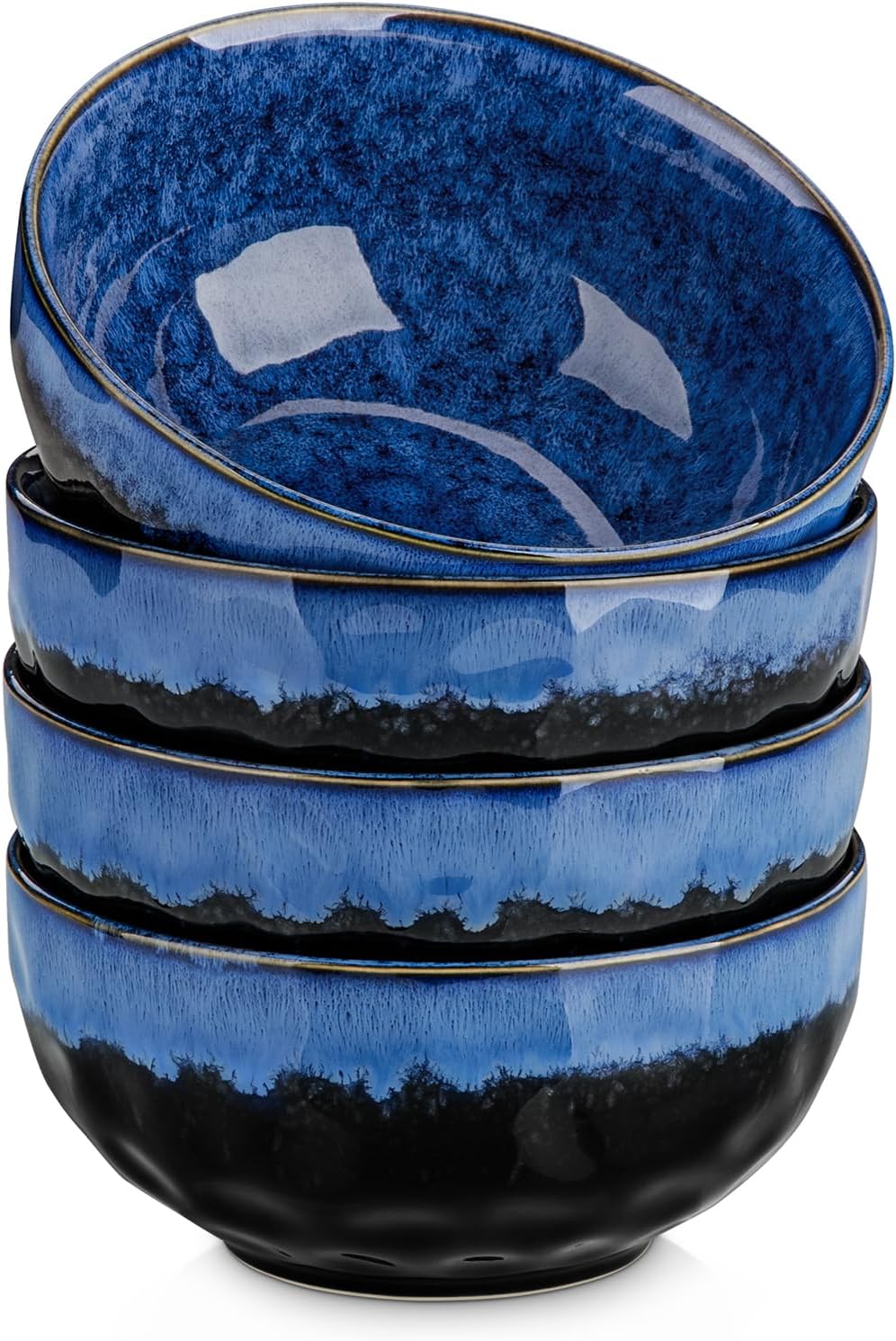 vancasso Starry 24oz Bowls for Soup, Ceramic Blue bowls Set of 4