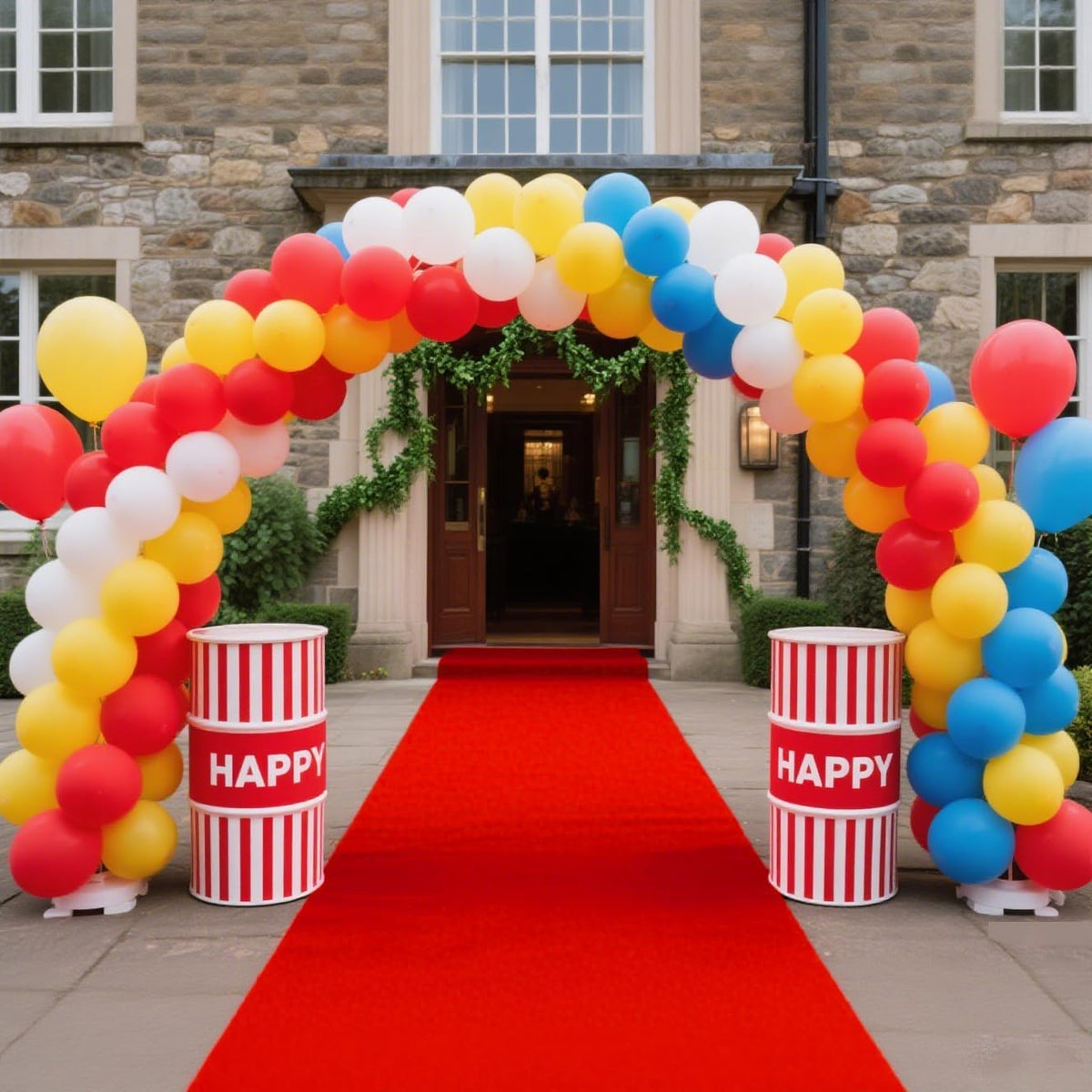 Extra Thick 3x10Ft Red Carpet Runner for Party, Non-Slip TPR Backing Aisle Ru...