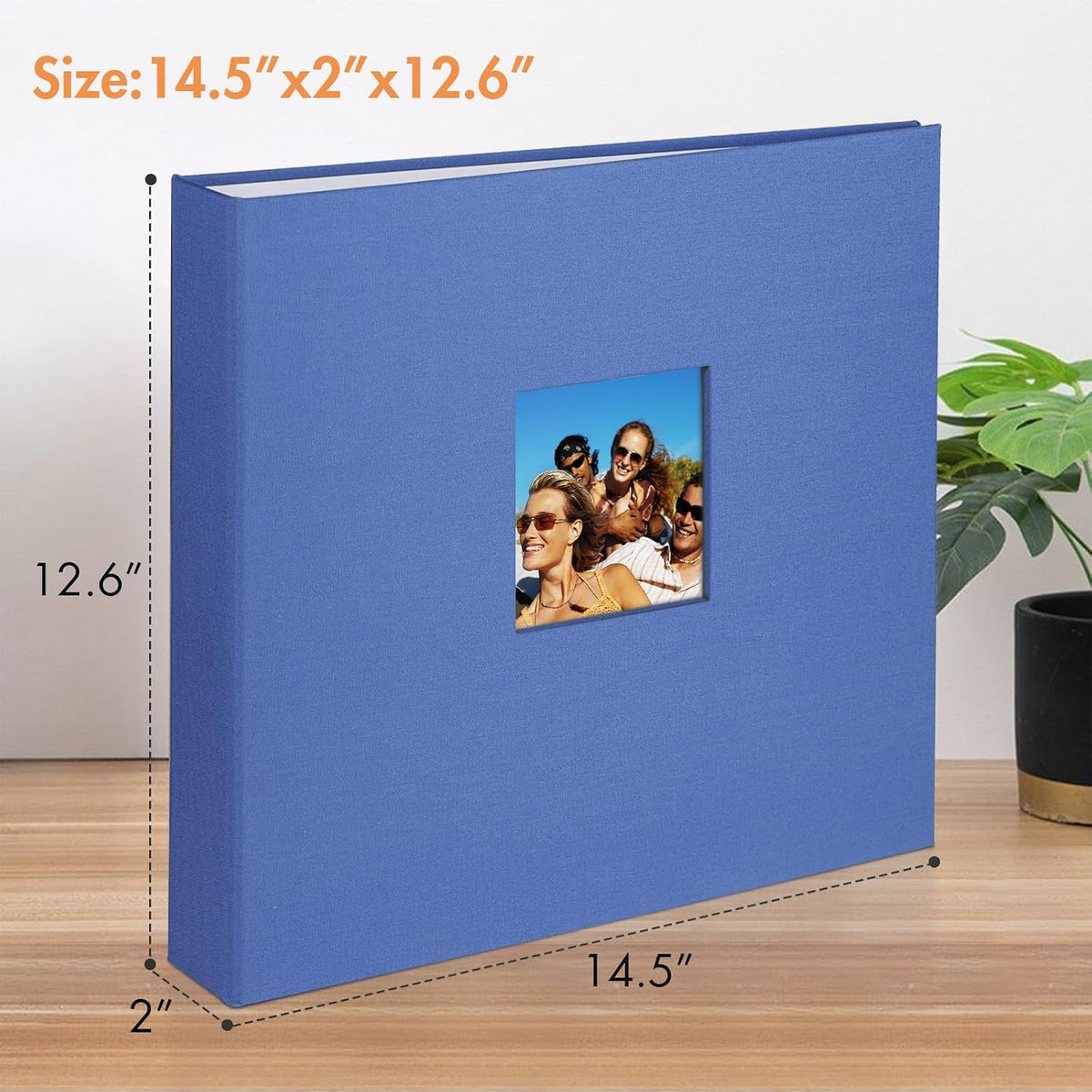 1DOT2 12x12 Inch 3 Ring DIY Scrapbook Photo Album, Blue