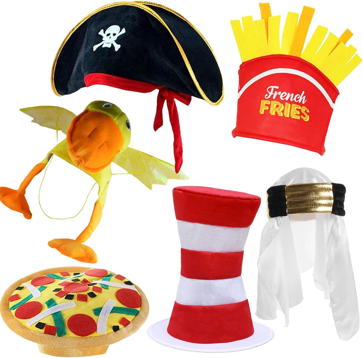 Bulk Premium Funny Hats, 24 Assorted Dress Up Costume Hat, Crazy Party Hats, ...