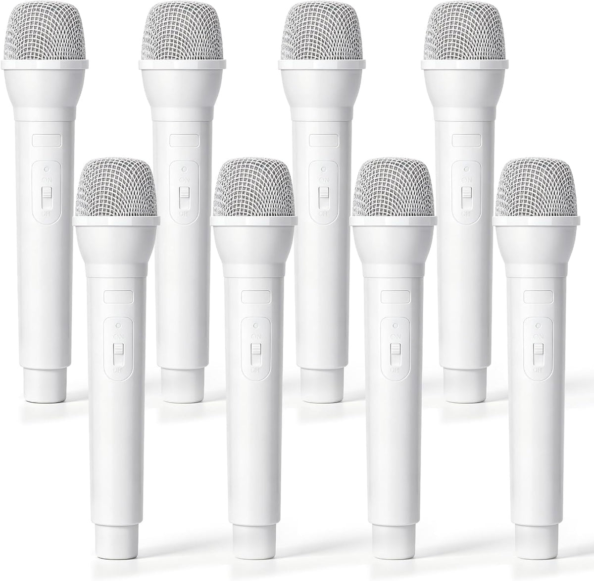 Facmogu 8PCS Fake Microphone Prop, Mic Prop for Halloween Christmas Cosplay