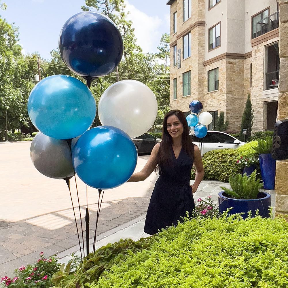 Reusable Outdoor Balloon Clusters - Helium Free, All-Weather, Durable, Plasti...
