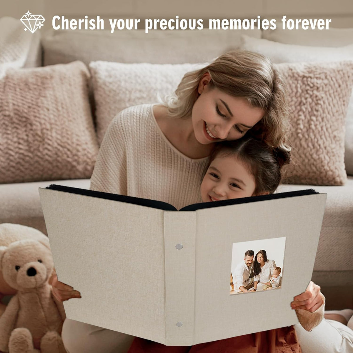 Artmag Fabric Photo Album 4x6 1000 Large Capacity for Family Wedding Annivers...