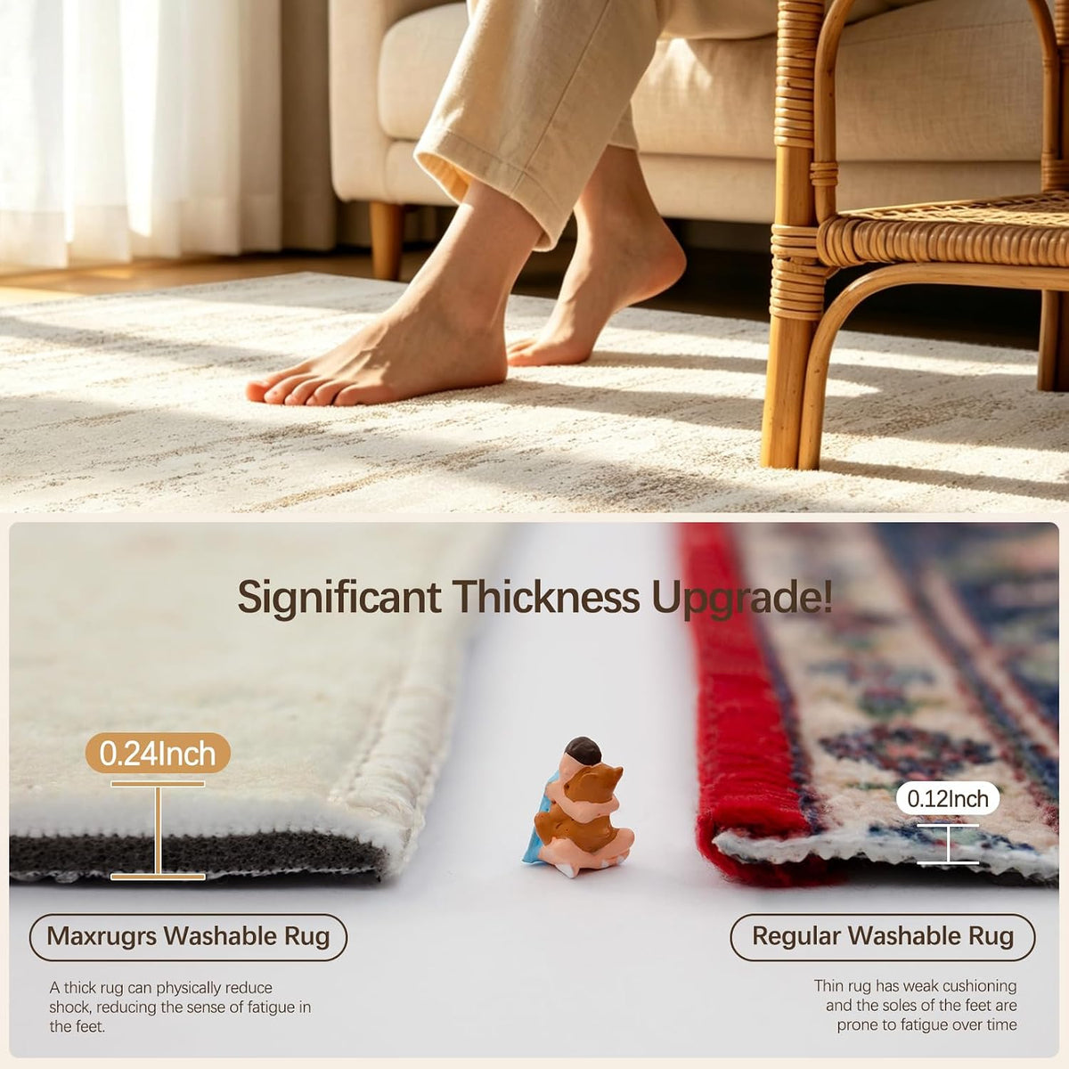 Washable Rugs 8x10 Area Rugs for Living Room,Bedroom,Dining Room Carpets