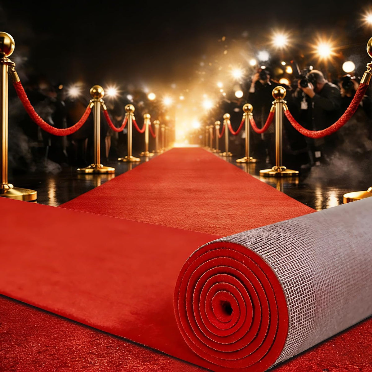 EZLucky Red Carpet Runner for Party, 3 x 10 ft Extra Thick Non-Slip Rug