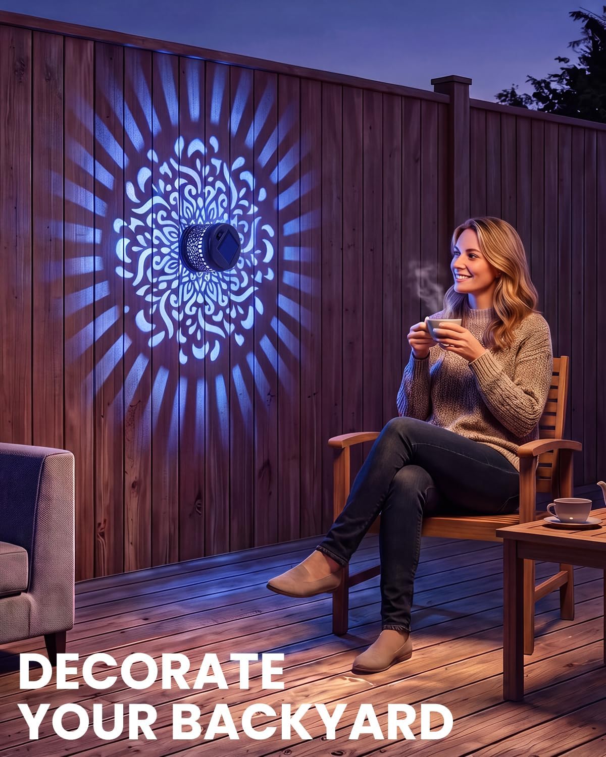 Klarlight 7 Color Changing Solar Mandala Lights Outdoor, IP65 Waterproof