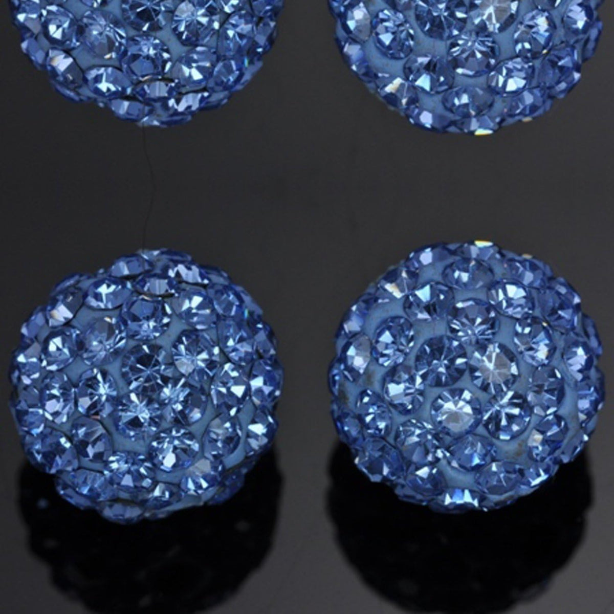 RUBYCA Pave Czech Crystal Disco Ball Clay Beads fit Shamballa Jewelry (100pcs...