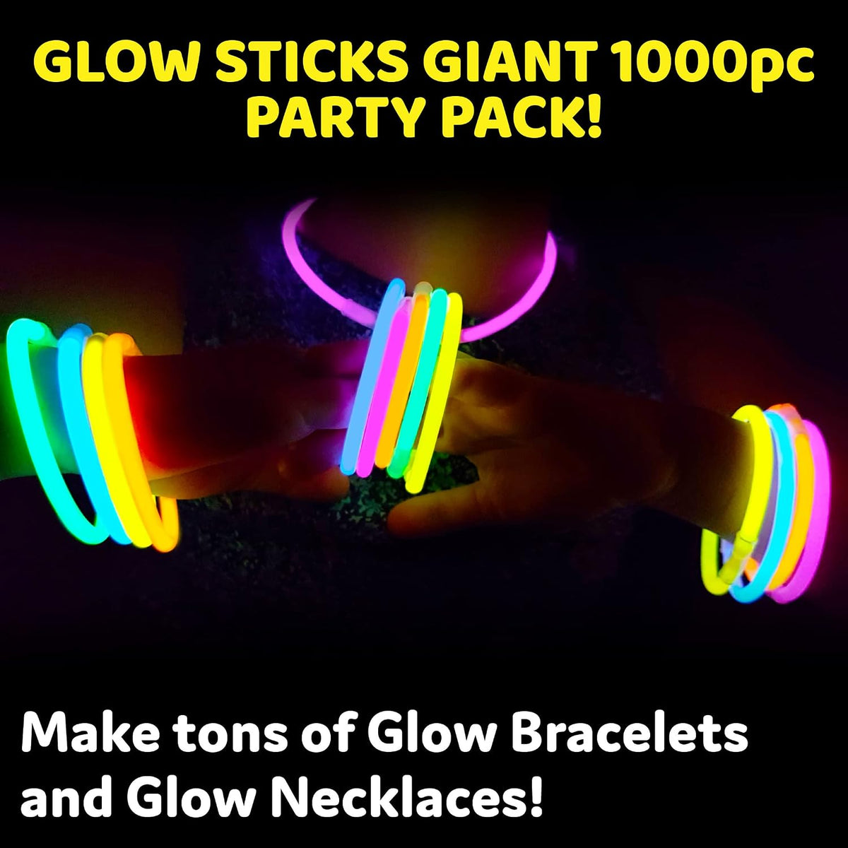 PartySticks Glow Sticks 800 pack - 8 Inch Glow in The Dark Light Up Sticks Pa...