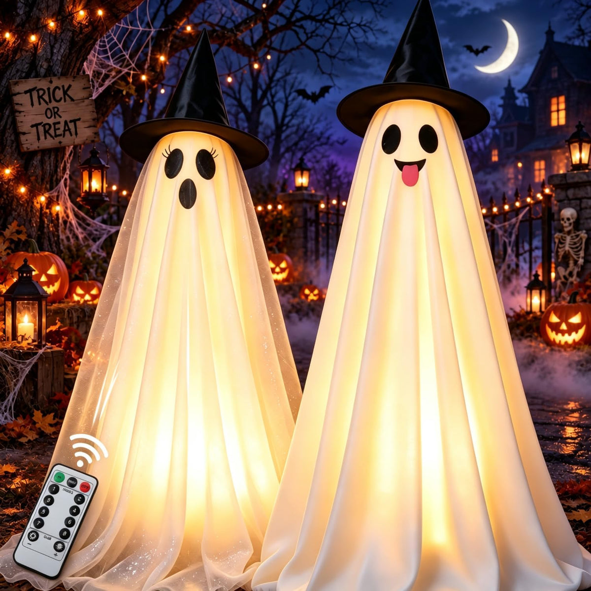 Halloween Decorations Outdoor & Indoor Decor - 2 Pack 59-inch Remote Cont...