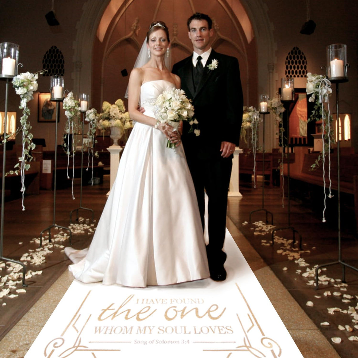 Aisle Runner for Wedding Ceremony, Gold, 4x50 Feet