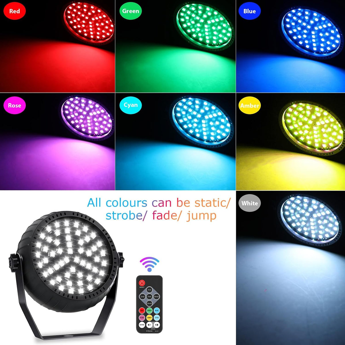 Telbum Rechargeable Strobe Lights for Parties Wireless LED Halloween Strobe L...