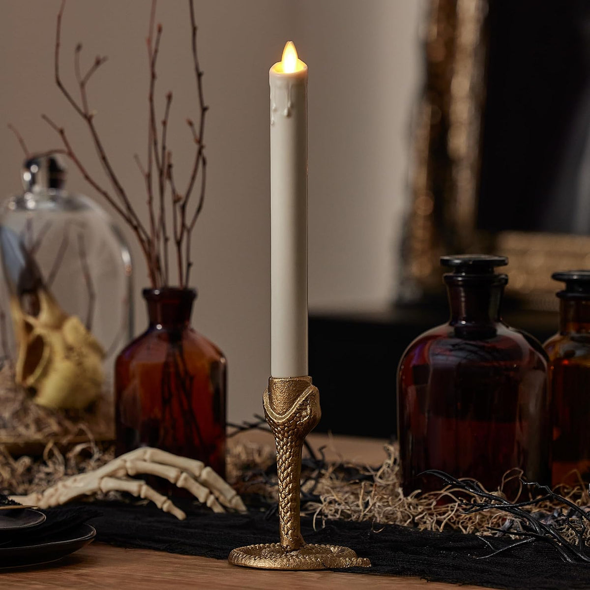 Luminara - Flameless Flickering Moving Flame Battery Operated Unscented Candl...