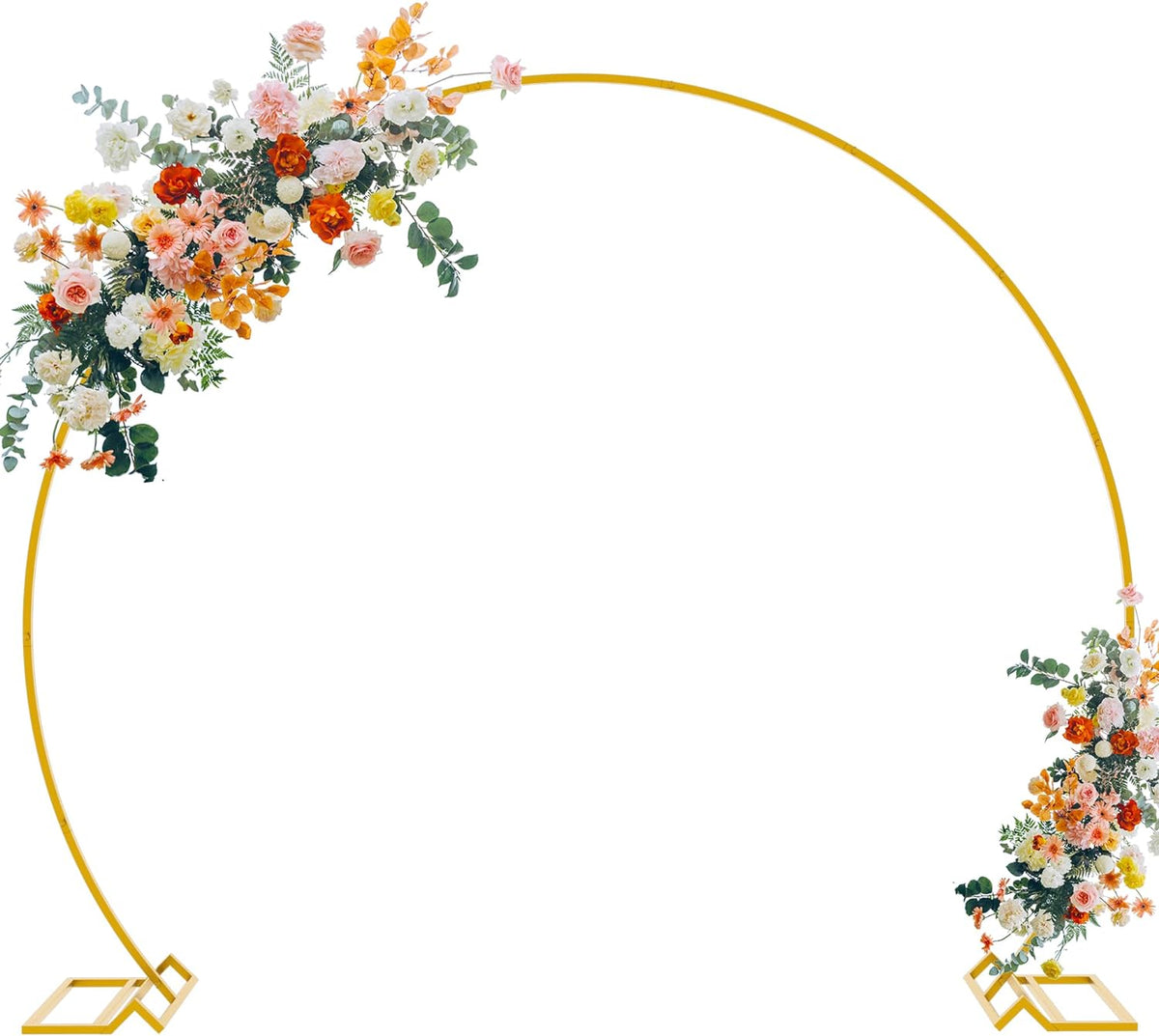 Fomcet Round Backdrop Stand Gold 7.2ft Circle Arch Large Metal Wedding Arch