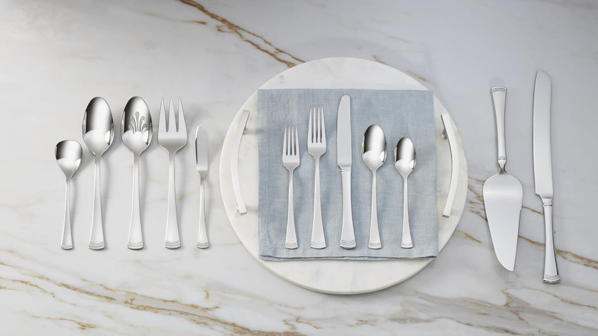 Lenox Portola Silverware Cake Knife & Server Dessert Set, 2-Piece, Flatware