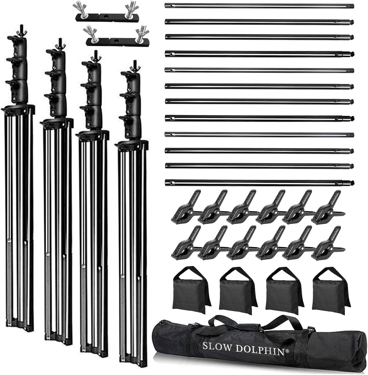 SLOW DOLPHIN Photo Video Studio 30ft (Wide) x 10ft (Tall), Degree Crossbar Ro...