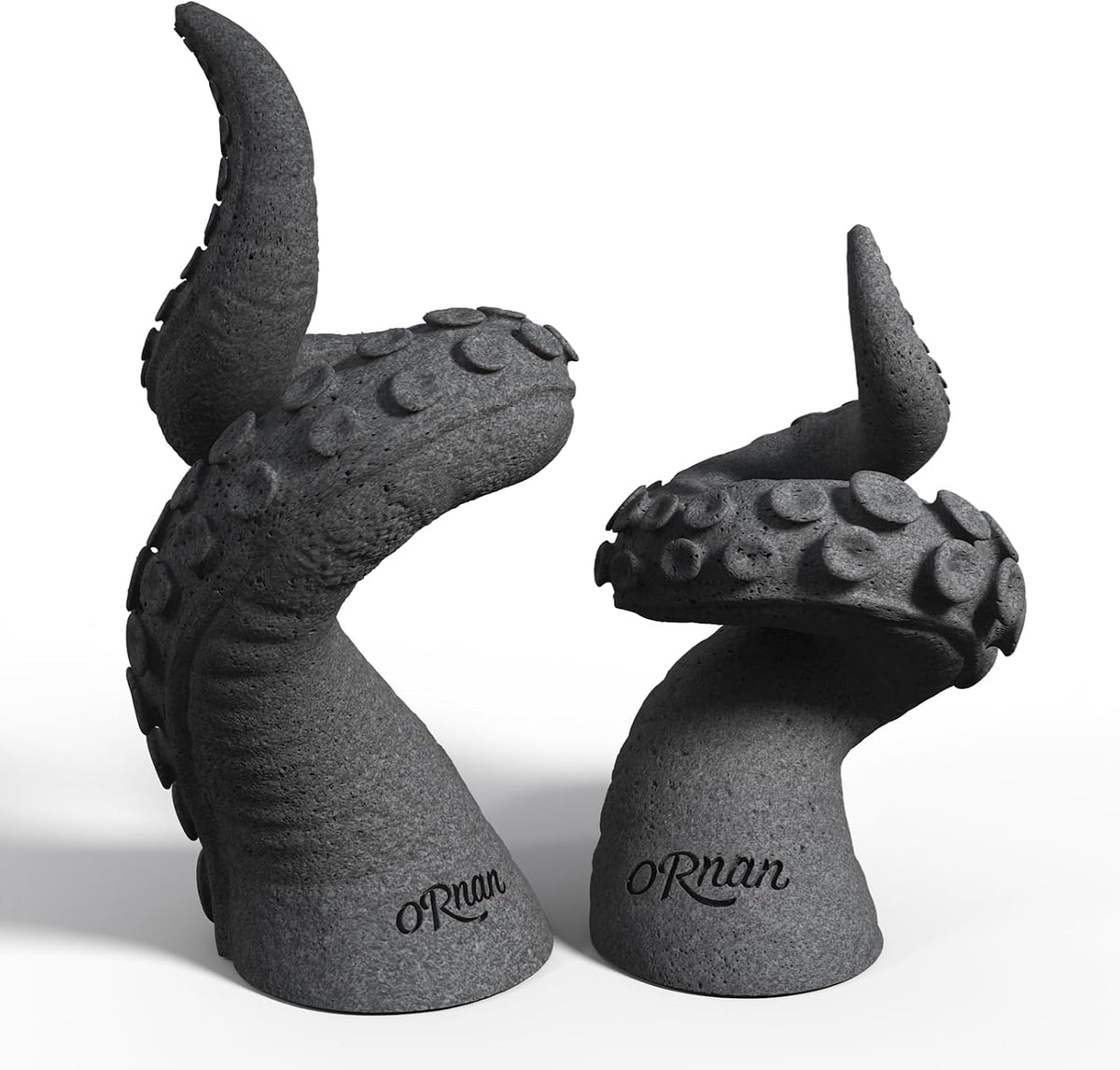 Octopus Candlestick Holders True Natural Reclaimed Stone, Set of 2 Premium Re...