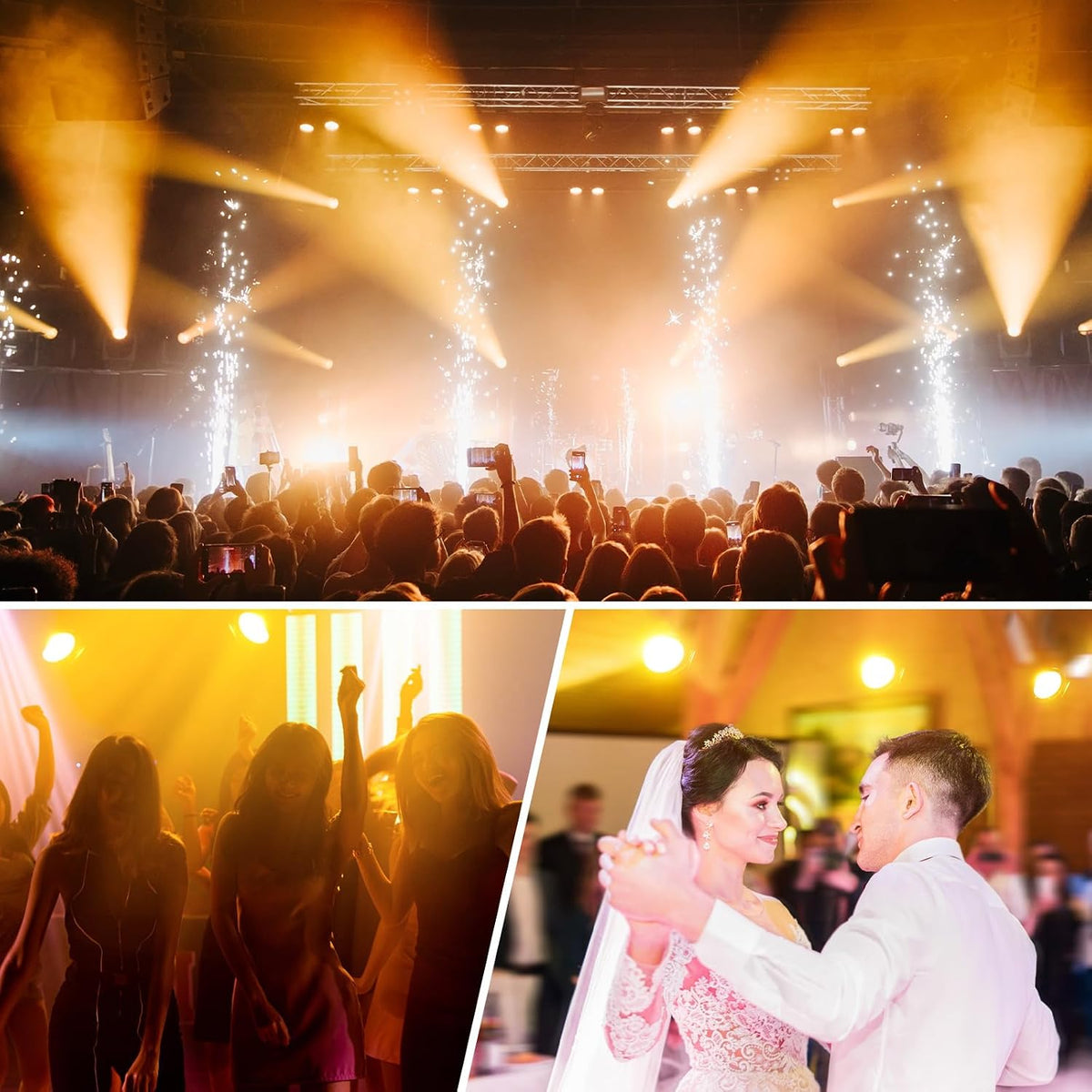 HOLDLAMP Spotlight COB 80W Stage Light Par Lights Party Warm & Cold White...