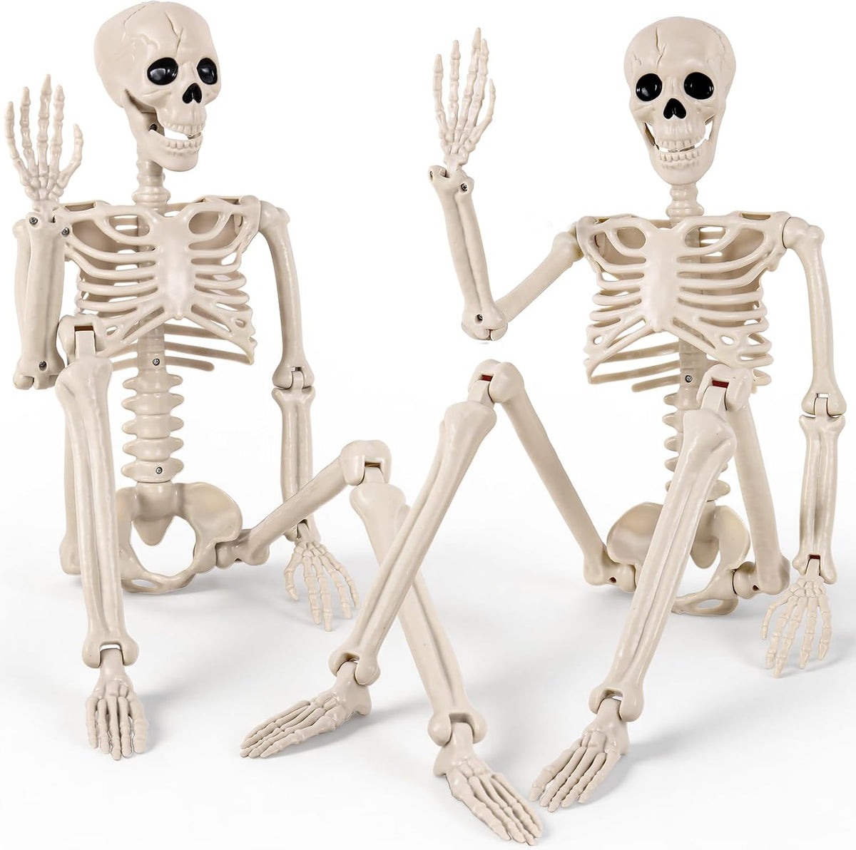DWTS 2 Pack 36" Skeletons for Halloween - 3 Ft Life Size Human Skeleton ...