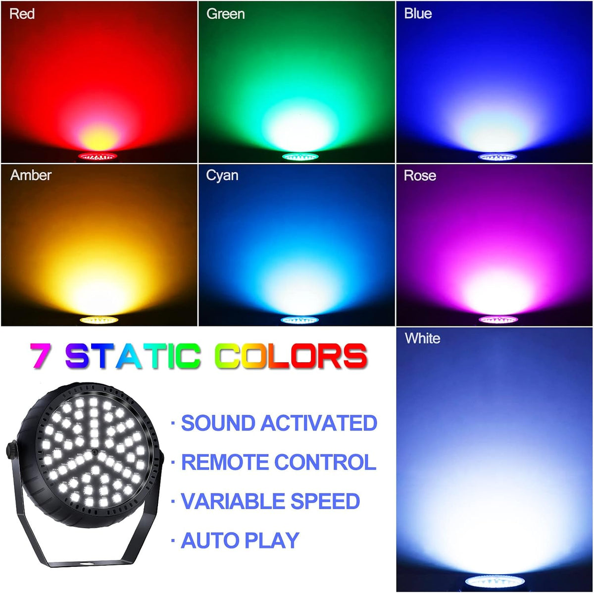 Strobe Lights Halloween, Telbum Colorful Strobe Light for Parties, Super-Brig...