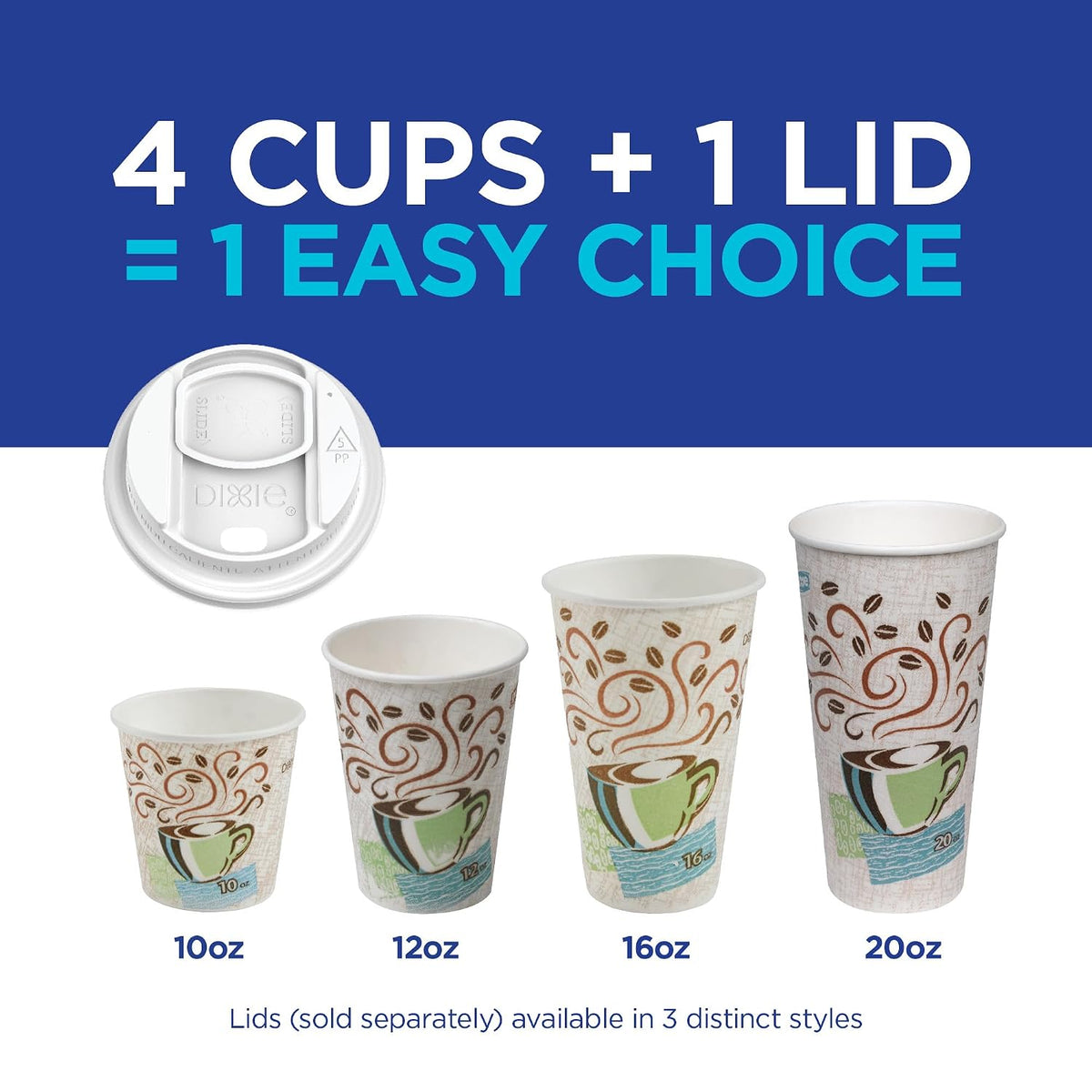 Georgia-Pacific Dixie PerfecTouch 12 oz Paper Coffee Cups By GP PRO, Coffee H...