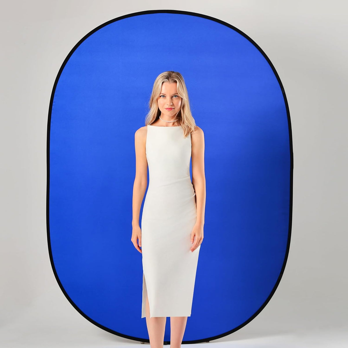 Kate Collapsible Pop-Up Blue Gray Backdrop for Self-Tape Auditions 581