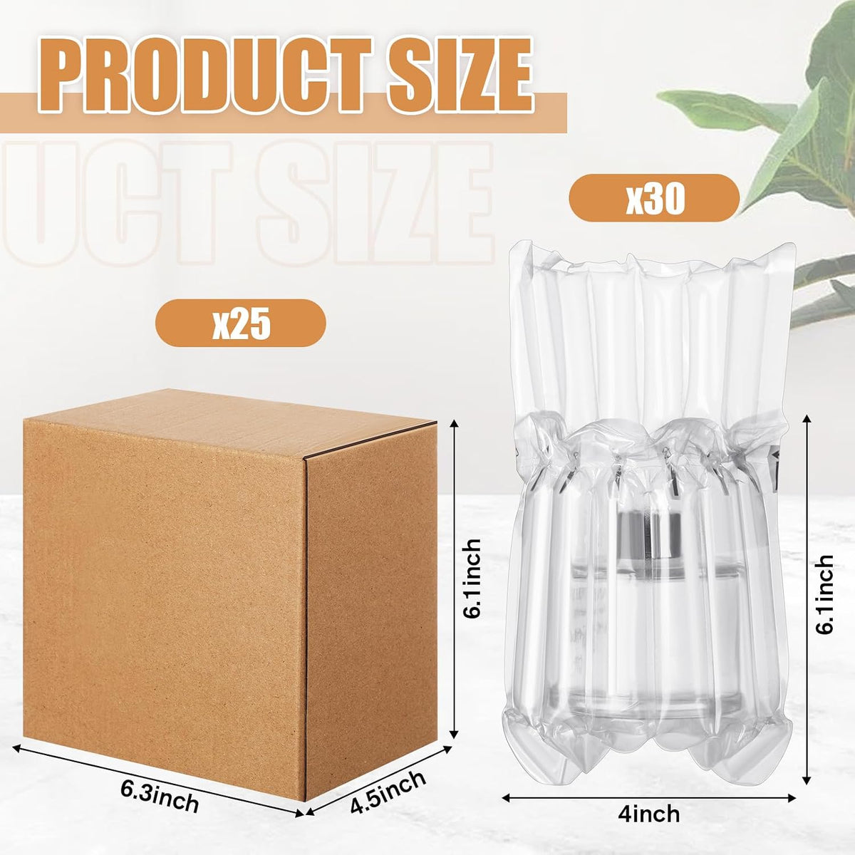 25 Sets 48 Sets Mug Boxes with Bubble Pouches, Khaki