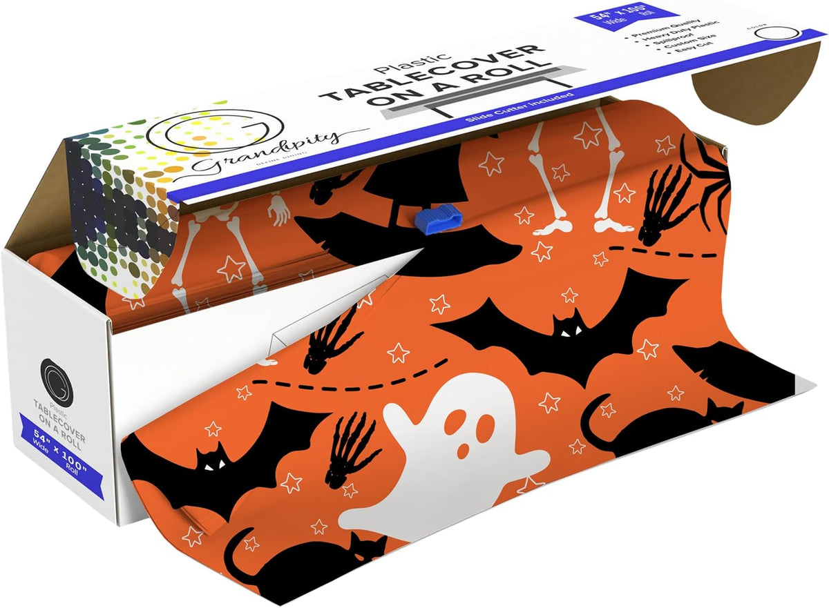 Grandipity Plastic Table Cloth Roll - 54in x 100 Ft. Table Cover